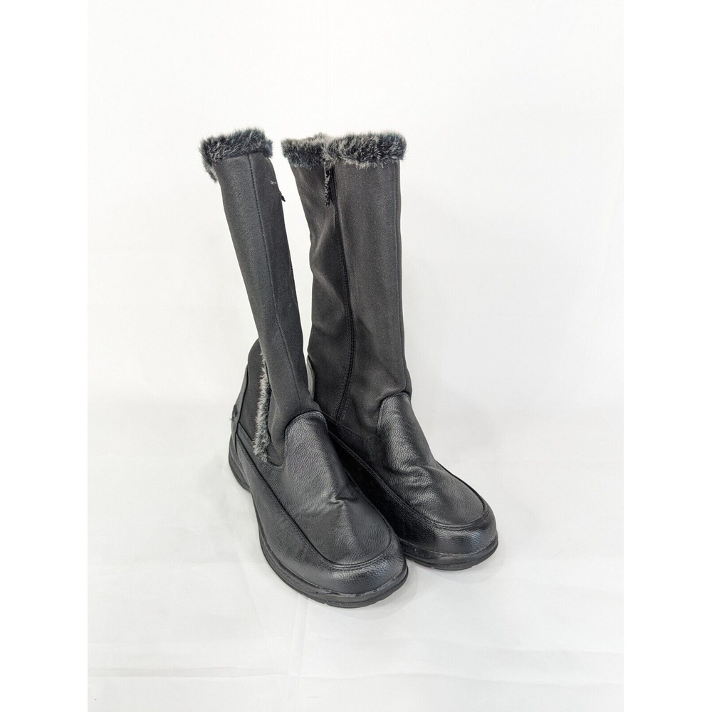 Totes Women's Alicia Black Snow Boot Waterproof Zipper US 10M